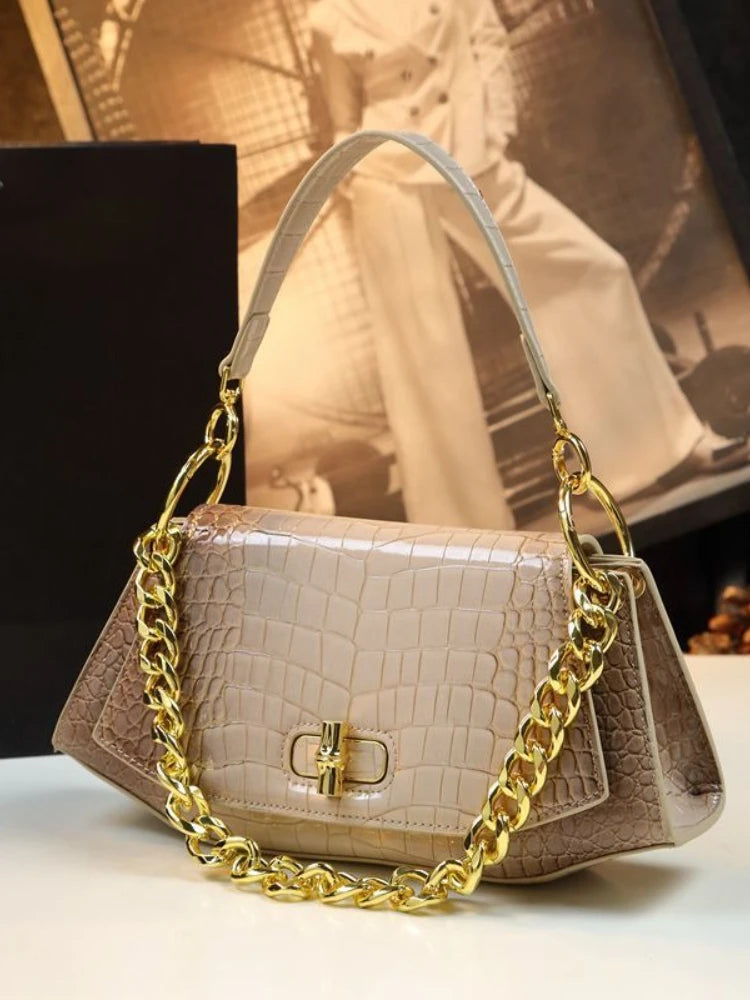 Designer Brand's New Stone Print Design Underarm Leather Shoulder Crossbody Bags for Women Сумка Женская