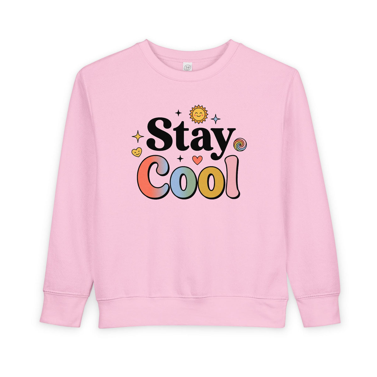 Toddler Sweatshirt — Pastel Retro Geometric Flower Crewneck