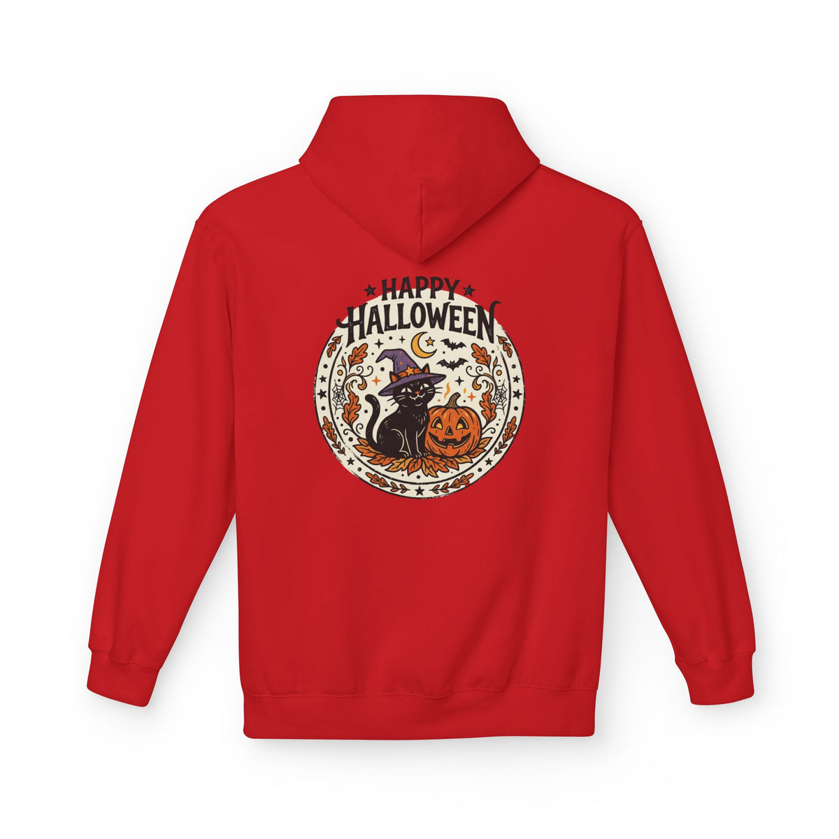 Spooky Season Pumpkin & Black Cat Hoodie