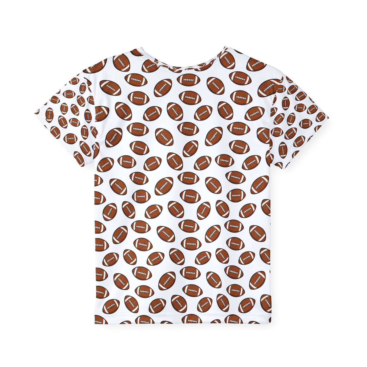 Kids Football Print Jersey - All-Over Pattern Athletic Tee