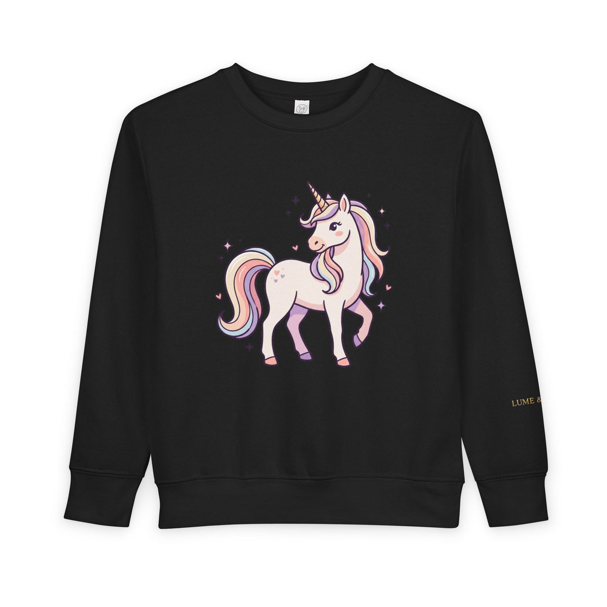 Pastel Unicorn Toddler Sweatshirt — Little Girl Back Print