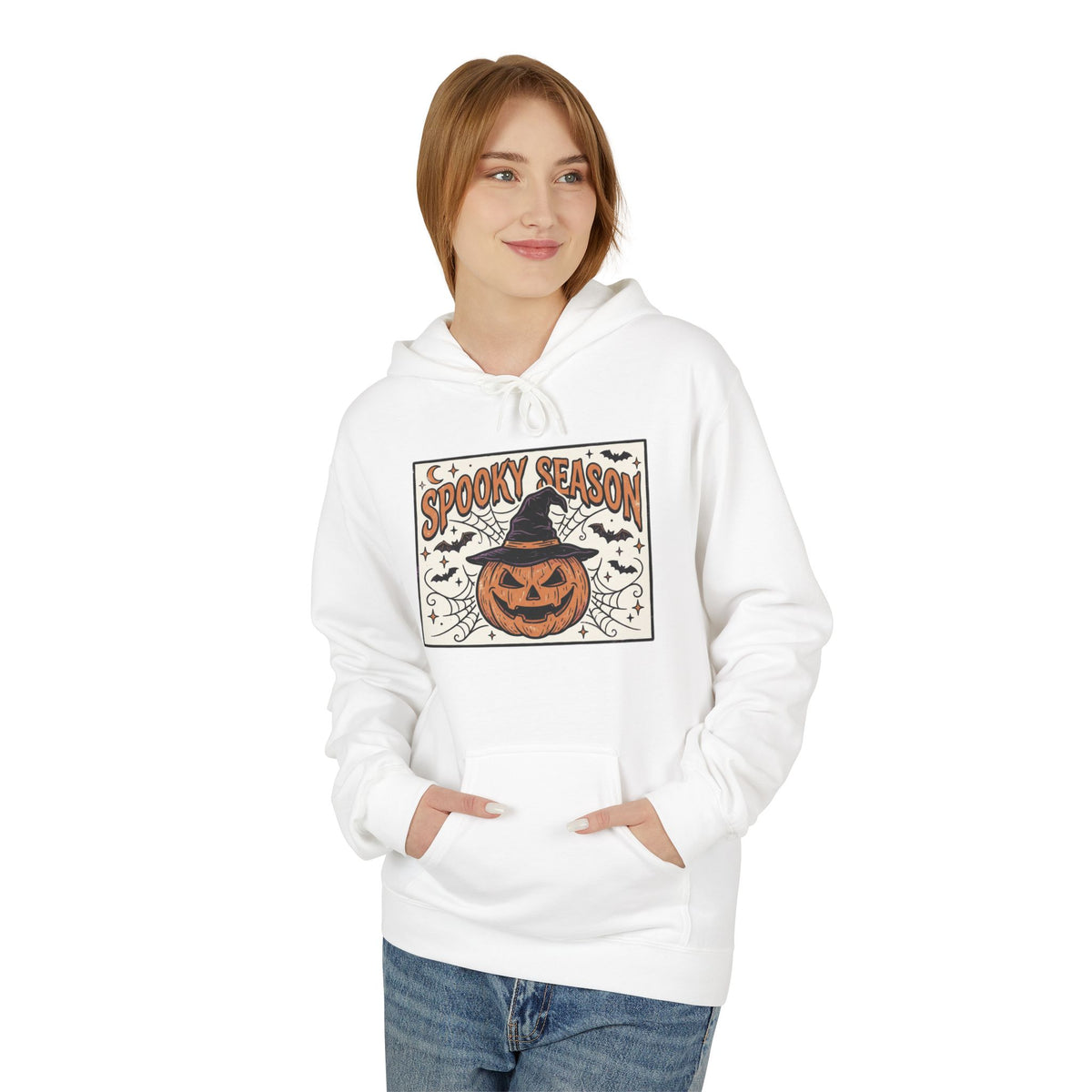 Spooky Season Pumpkin & Black Cat Hoodie