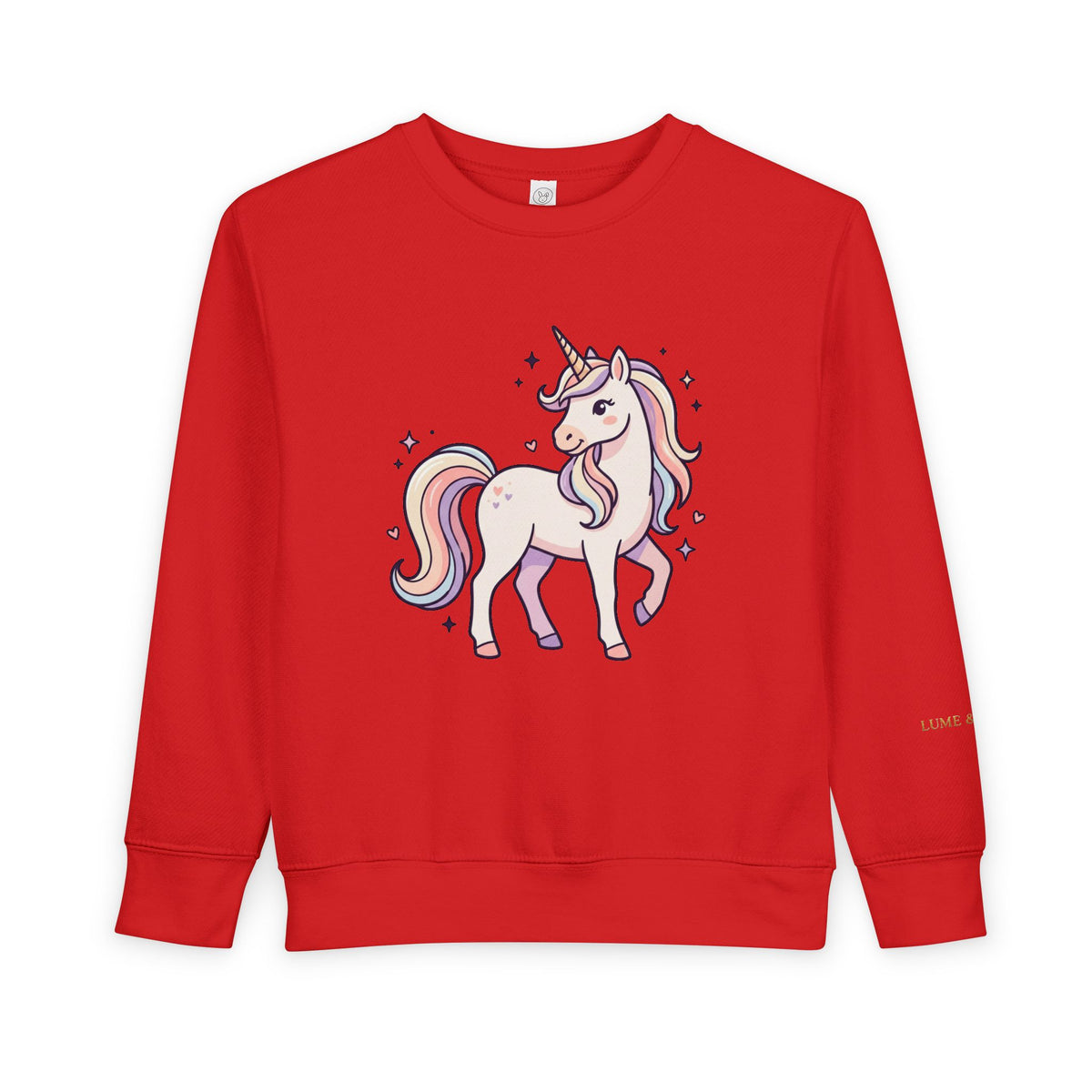 Pastel Unicorn Toddler Sweatshirt — Little Girl Back Print