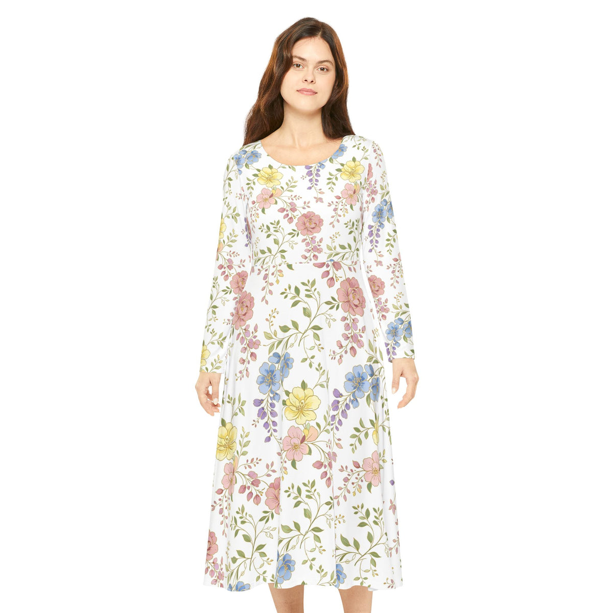 Women's Long Sleeve Dance Dress (AOP)