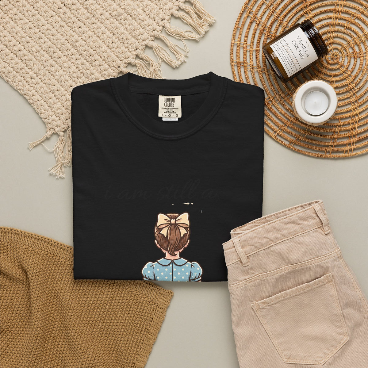 I Am Still a Little Girl T-Shirt — Vintage Girl Illustration Tee