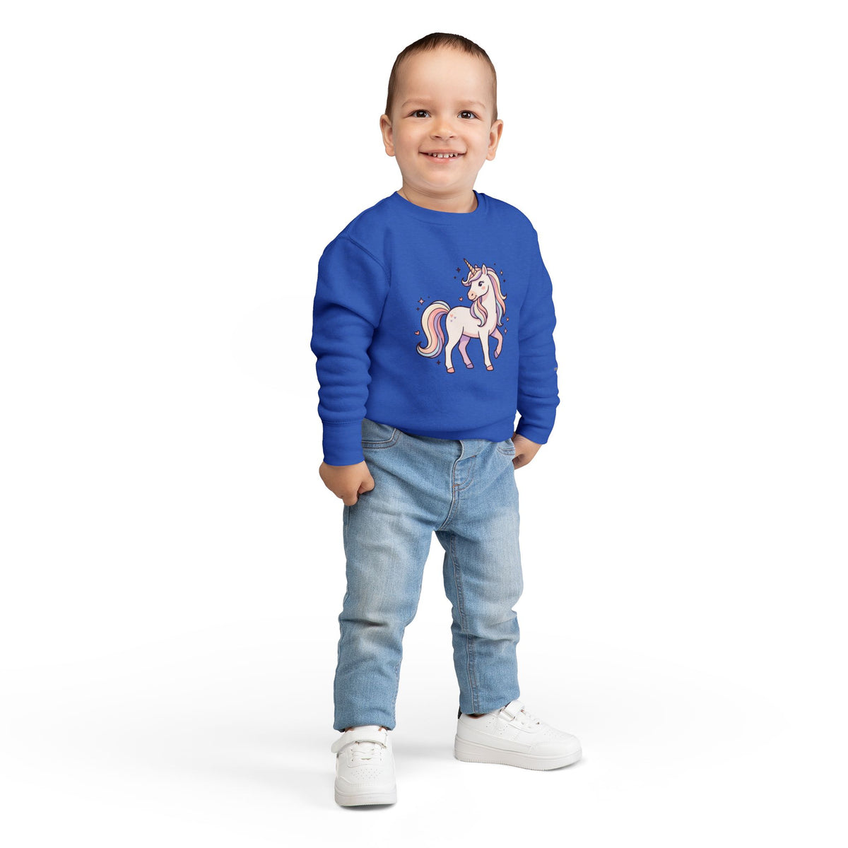 Pastel Unicorn Toddler Sweatshirt — Little Girl Back Print