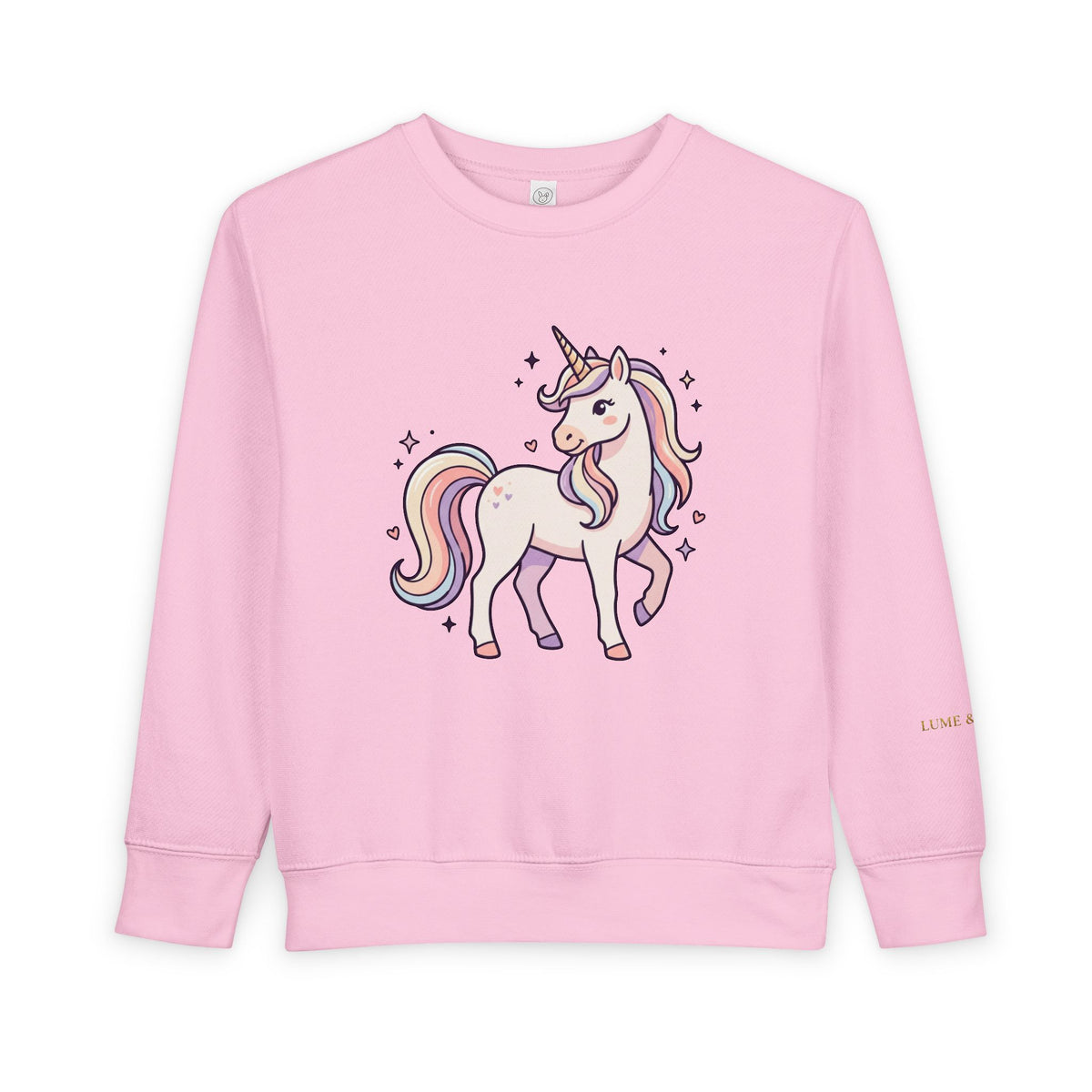 Pastel Unicorn Toddler Sweatshirt — Little Girl Back Print