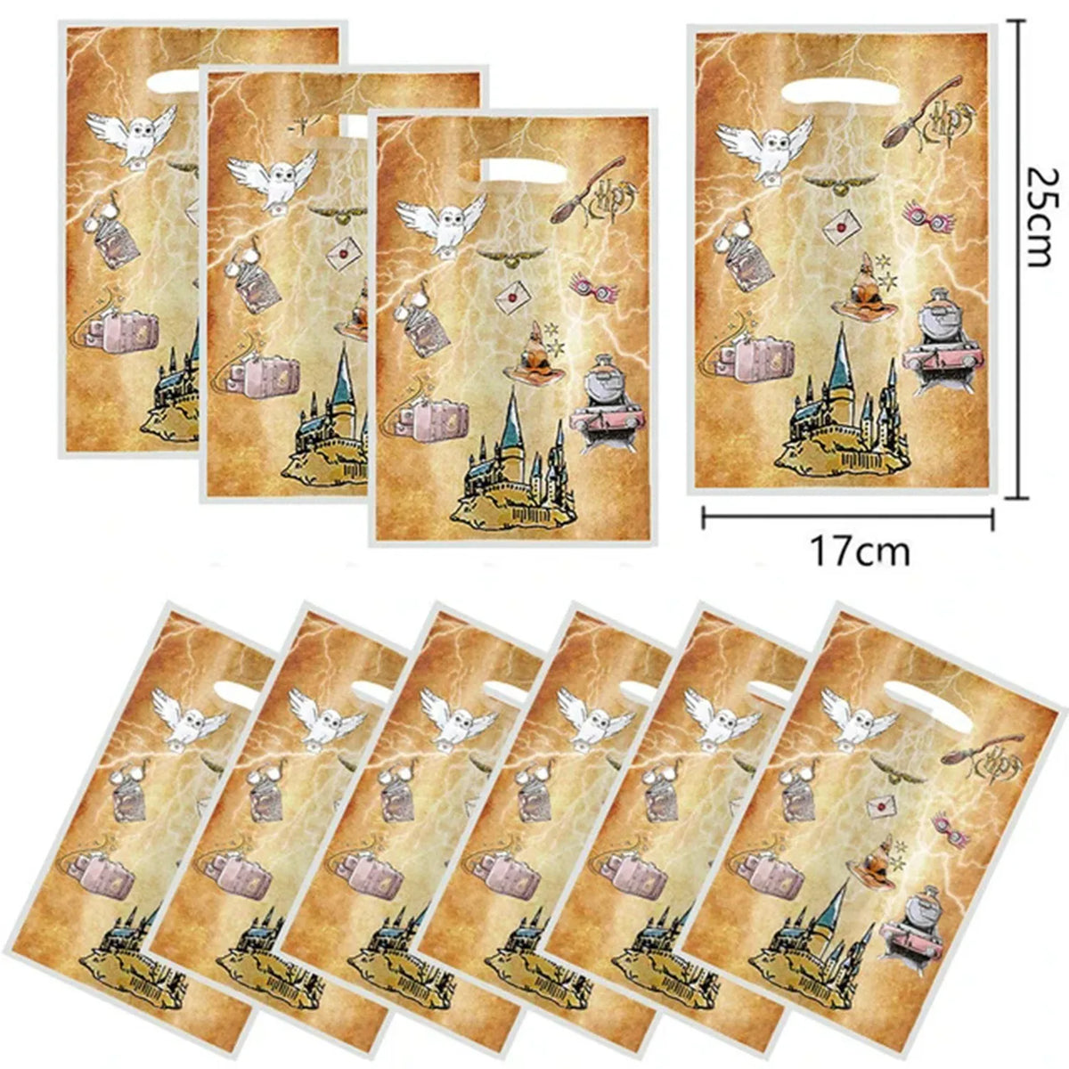 Cartoon Magicss Kids Birthday Party Decoration Academy Set Face Stickers Gift Bags Slap Bracelets & Themed Party Gifts Supplies