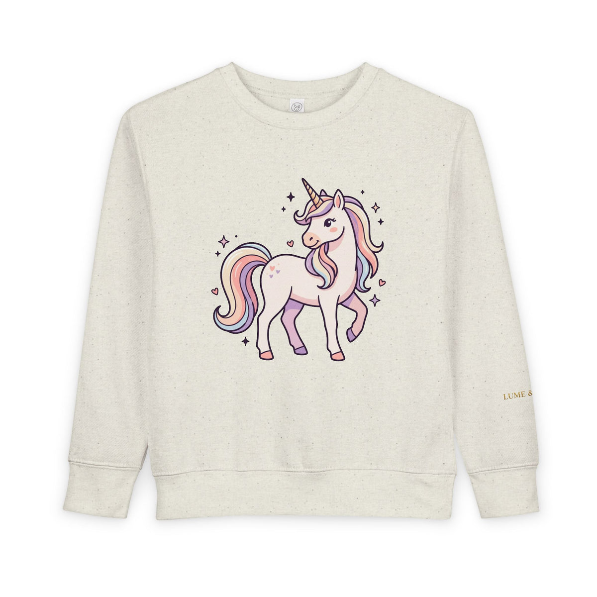Pastel Unicorn Toddler Sweatshirt — Little Girl Back Print