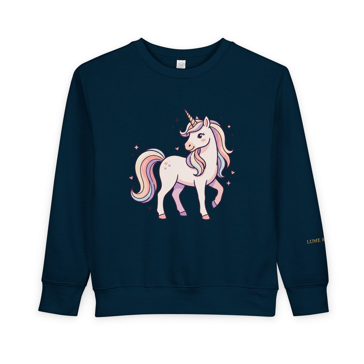 Pastel Unicorn Toddler Sweatshirt — Little Girl Back Print