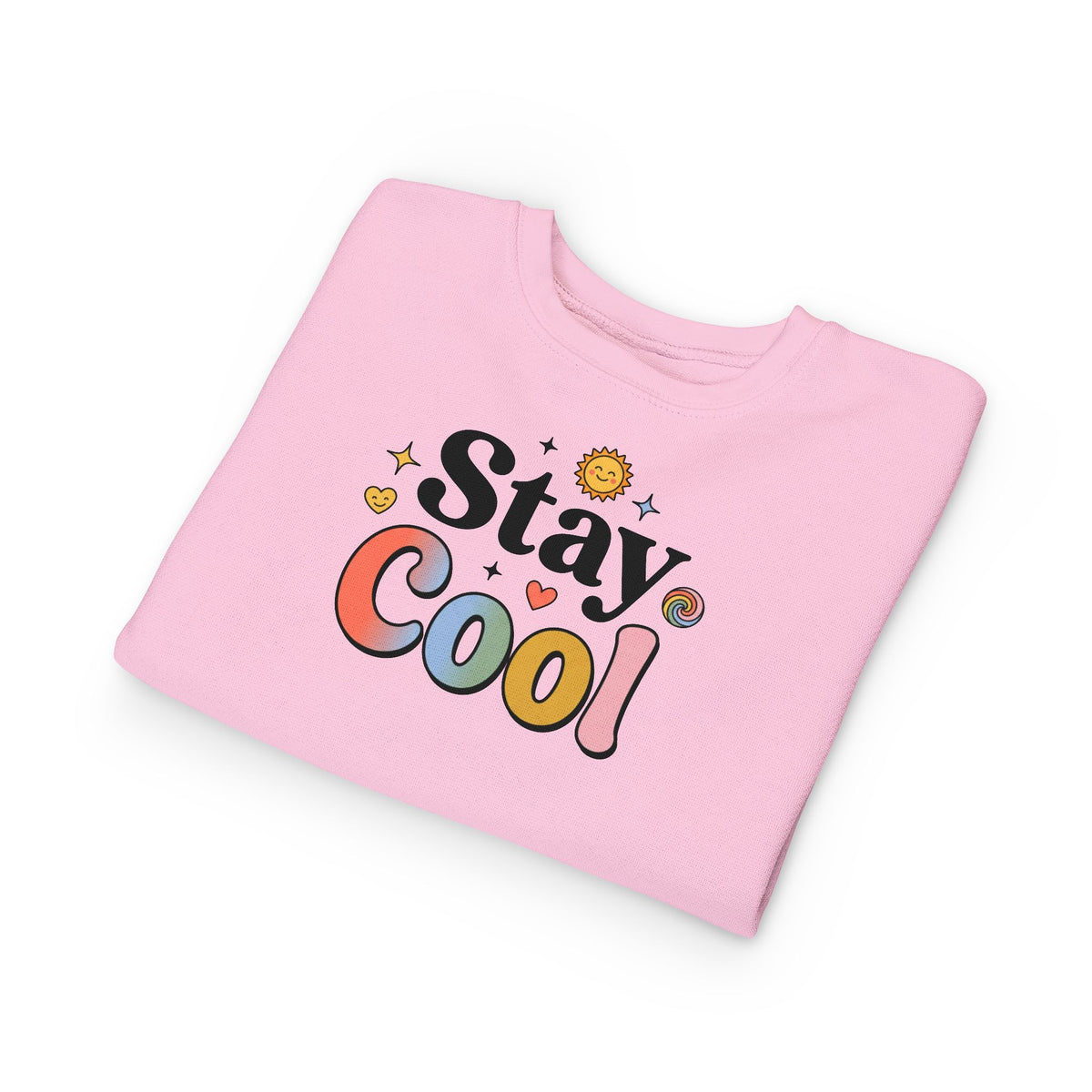 Toddler Sweatshirt — Pastel Retro Geometric Flower Crewneck