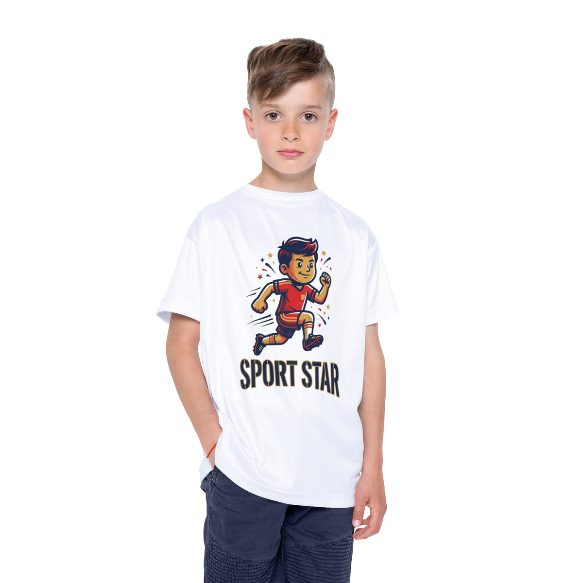 Kids Sport Star Jersey — Youth Athletic Tee with 'Sport Star' Graphic