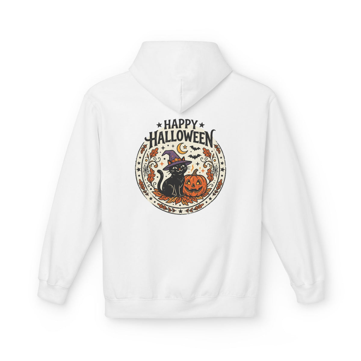 Spooky Season Pumpkin & Black Cat Hoodie