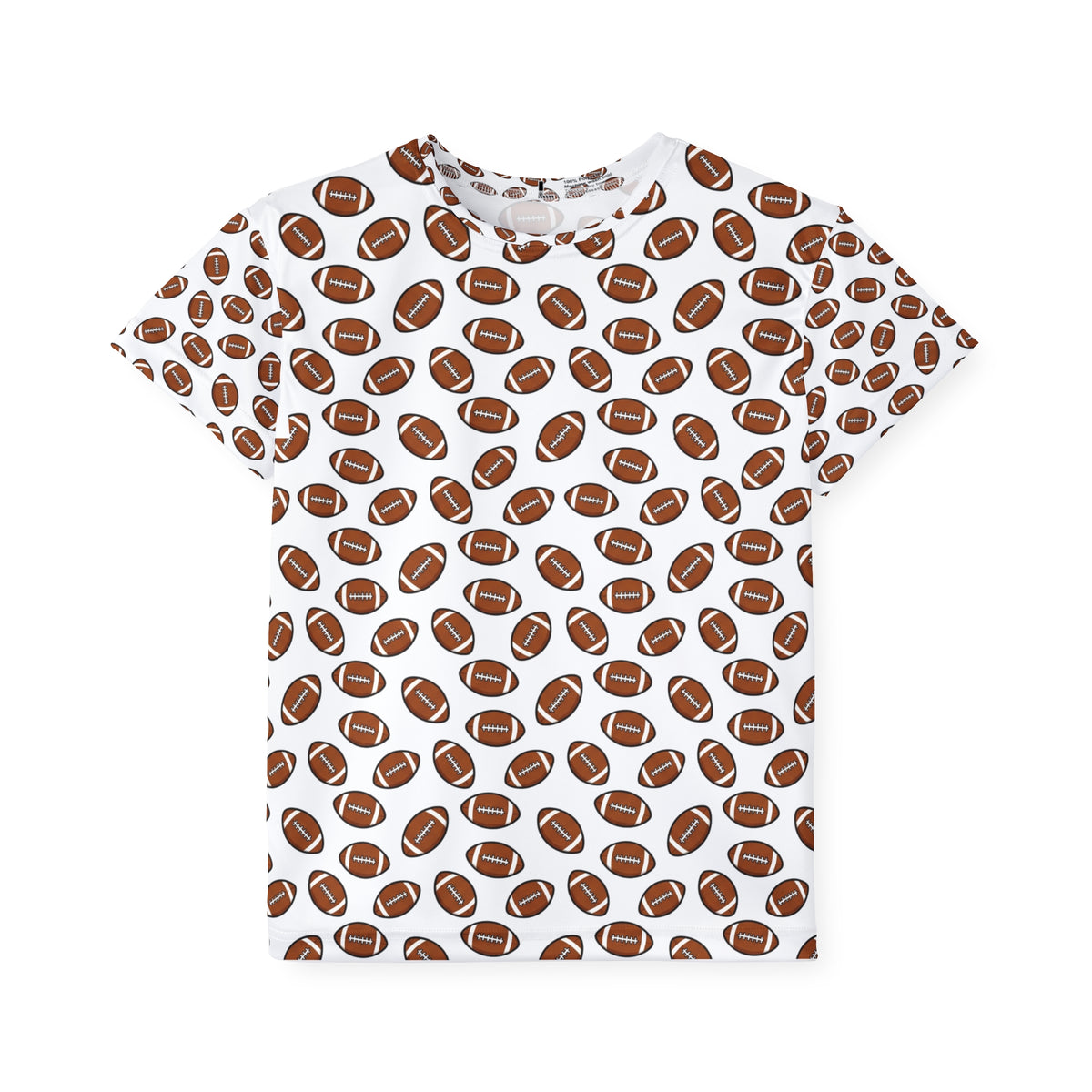 Kids Football Print Jersey - All-Over Pattern Athletic Tee