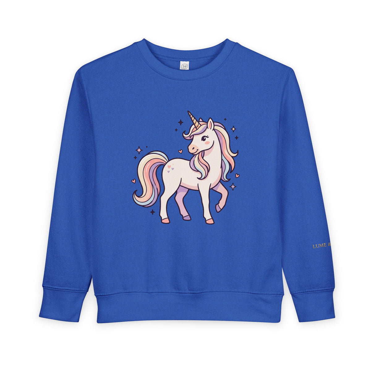 Pastel Unicorn Toddler Sweatshirt — Little Girl Back Print