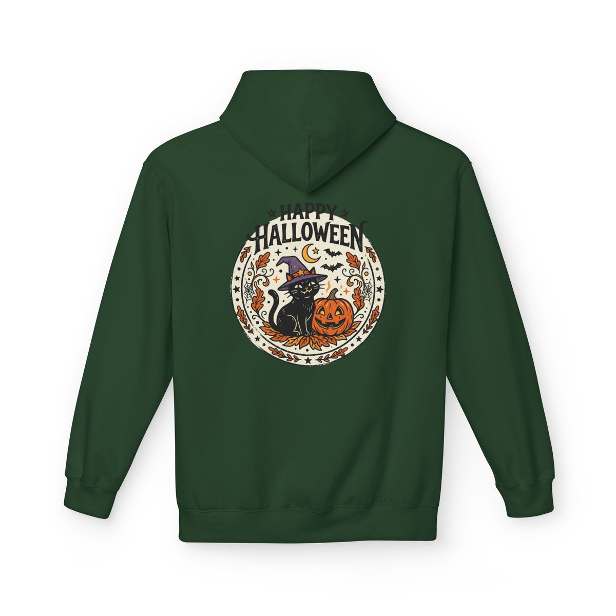 Spooky Season Pumpkin & Black Cat Hoodie