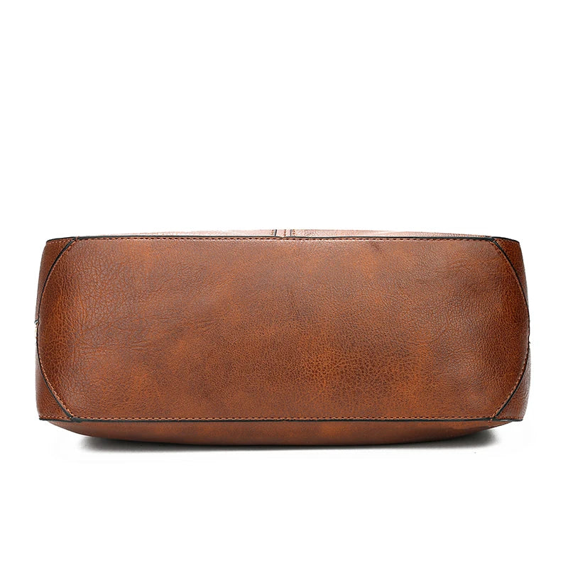 Vintage Faux Leather Hobo Shoulder Bag