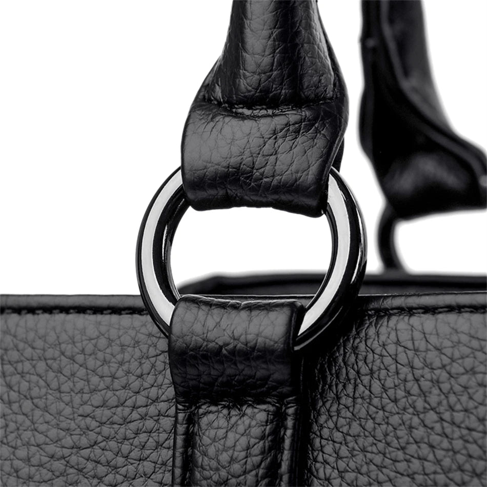 High Quality Leather Handbags Purse Luxury 3 Layers Women Shoulder Croosbody Tote Large Capacity Top-handle Female Ruched Sac