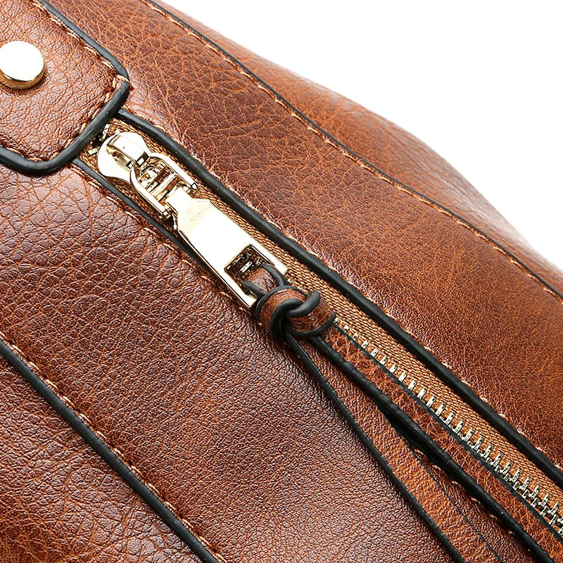 Vintage Faux Leather Hobo Shoulder Bag