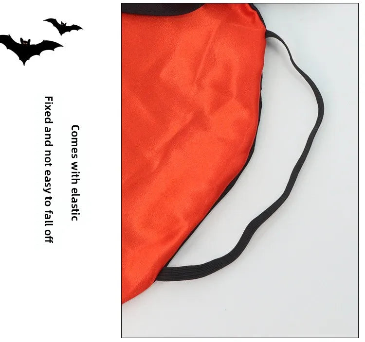 Halloween Pet Cape Costume with Bat Wings Adjustable Vampire Cloak for Puppy Kitten Dog Cat Cosplay Party Holiday Decorations