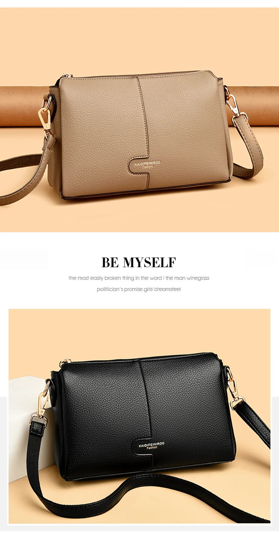 Three-Compartment Tassel Bucket Bag