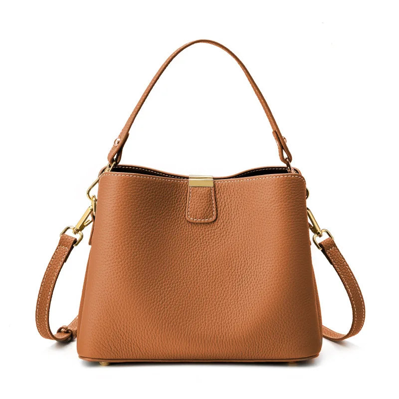 YANATARI Genuine Leather Woman Bag Shoulder Bag Handbags Crossbody Bag Luxury Designer Minimalism Bag Cattle Leather Grey