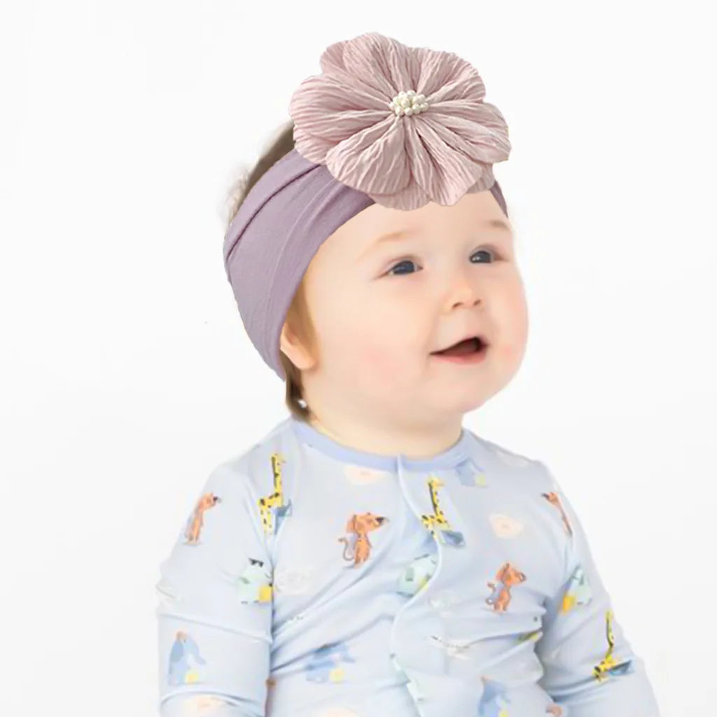 3 sets of new European and American baby headscarves cute baby soft bow flower headbands, children's hair bands