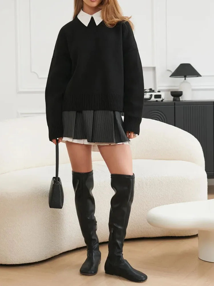Oversized Knitted Pullover Sweater