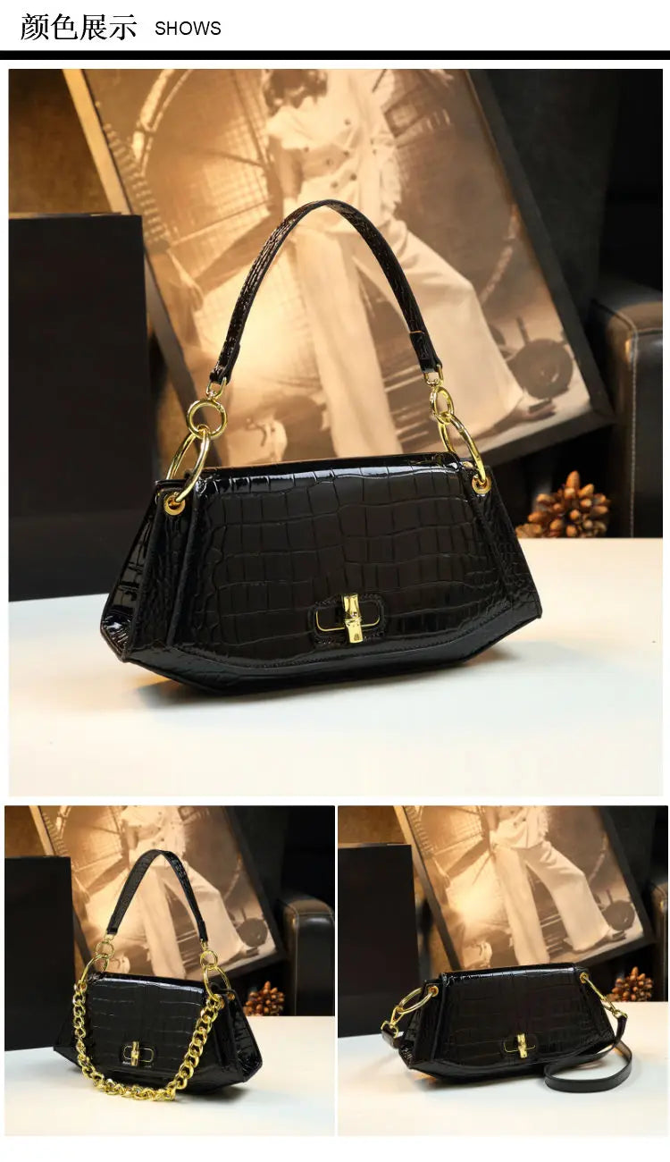 Designer Brand's New Stone Print Design Underarm Leather Shoulder Crossbody Bags for Women Сумка Женская