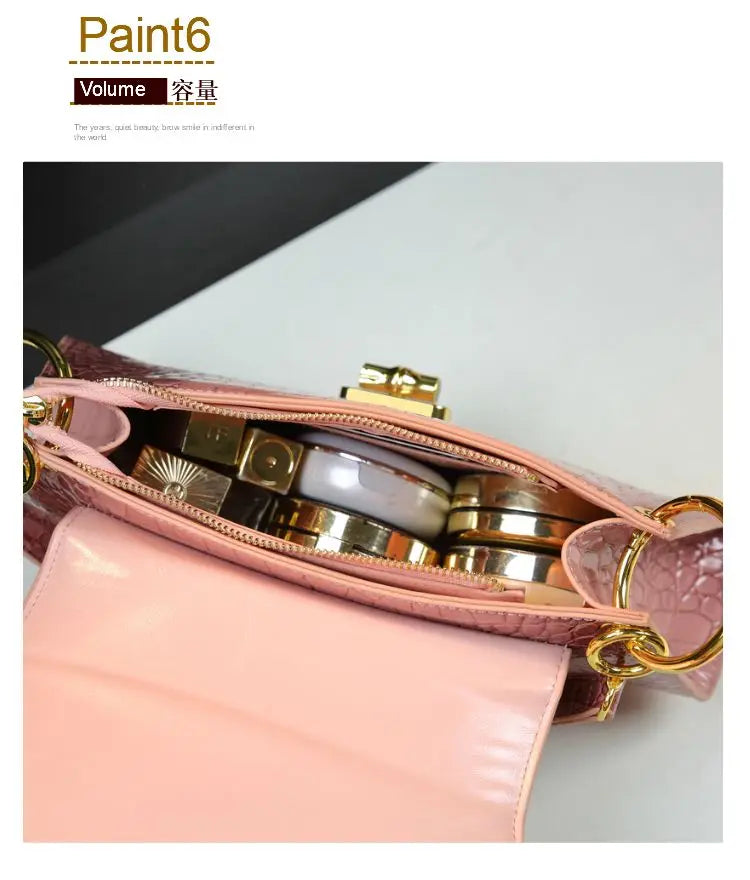 Designer Brand's New Stone Print Design Underarm Leather Shoulder Crossbody Bags for Women Сумка Женская