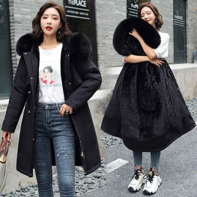 Hooded Padded Winter Parka Coat