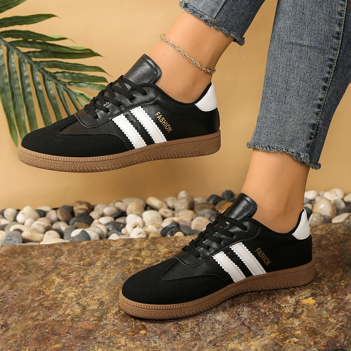 *Spring Autumn Hot Selling Elegant Casual Sports Shoes for Women's Fashion New Round Toe Comfortable Thick Soled Flat Work Shoes