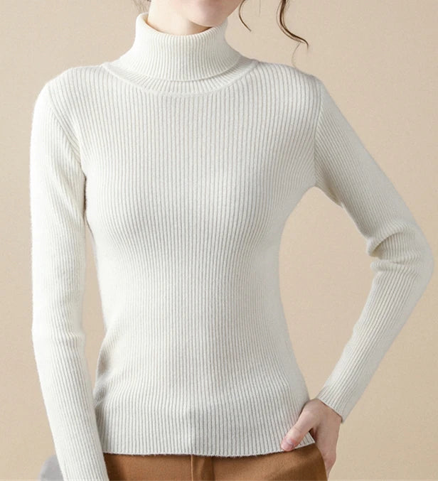 Heliar Women Fall Turtleneck Sweater Knitted Soft Pullovers Cashmere Jumpers Basic Soft Sweaters For Women 2026 Autumn Winter