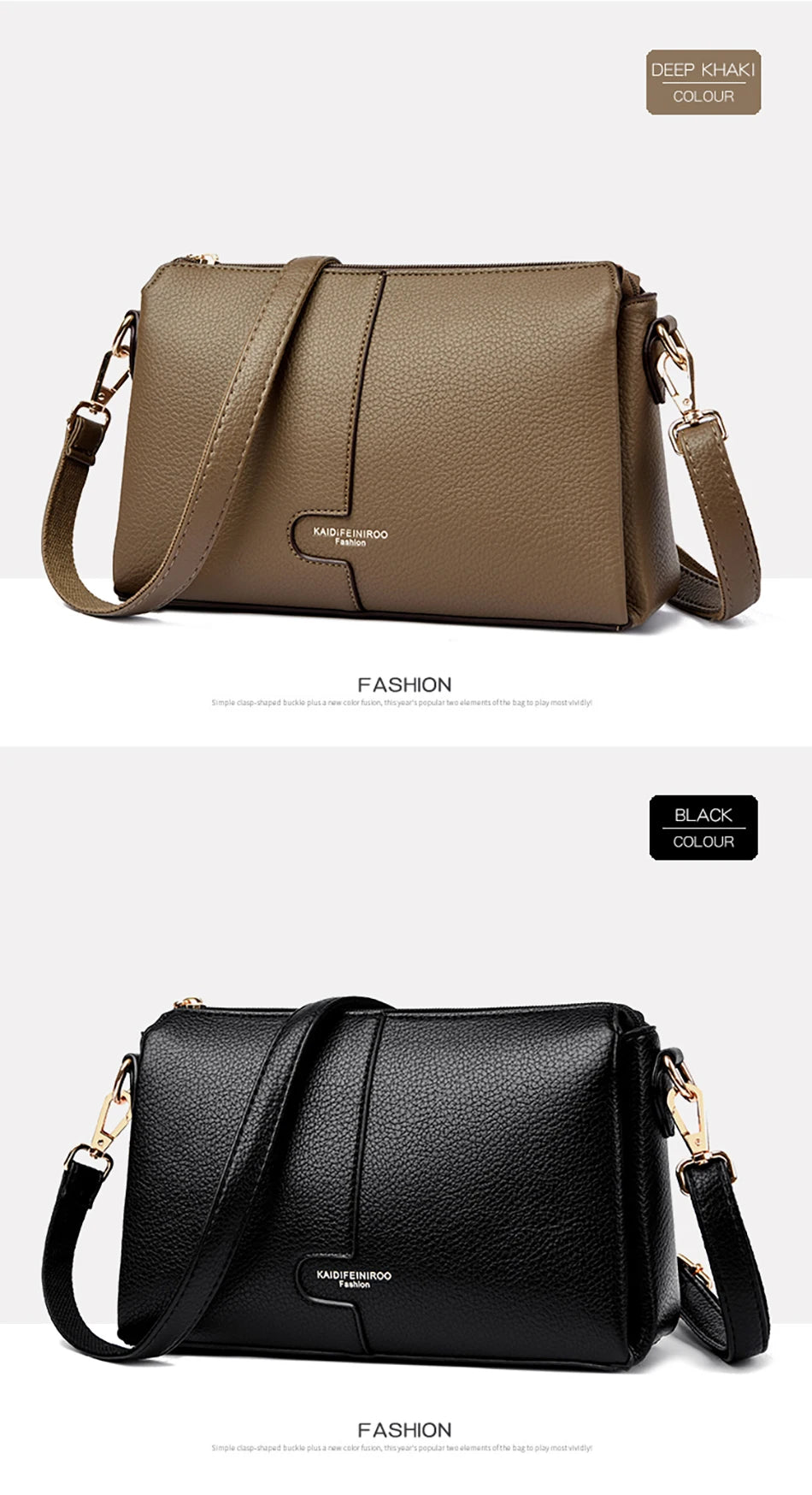 Three-Compartment Tassel Bucket Bag