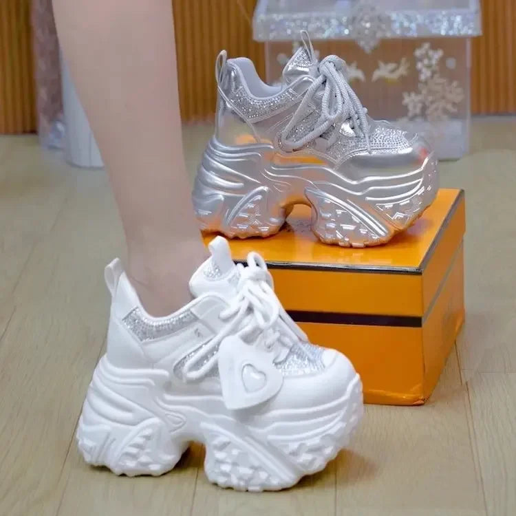 Dad Shoes Women's 2025 Spring and Autumn New Sponge Cake Sports and Leisure Shoes