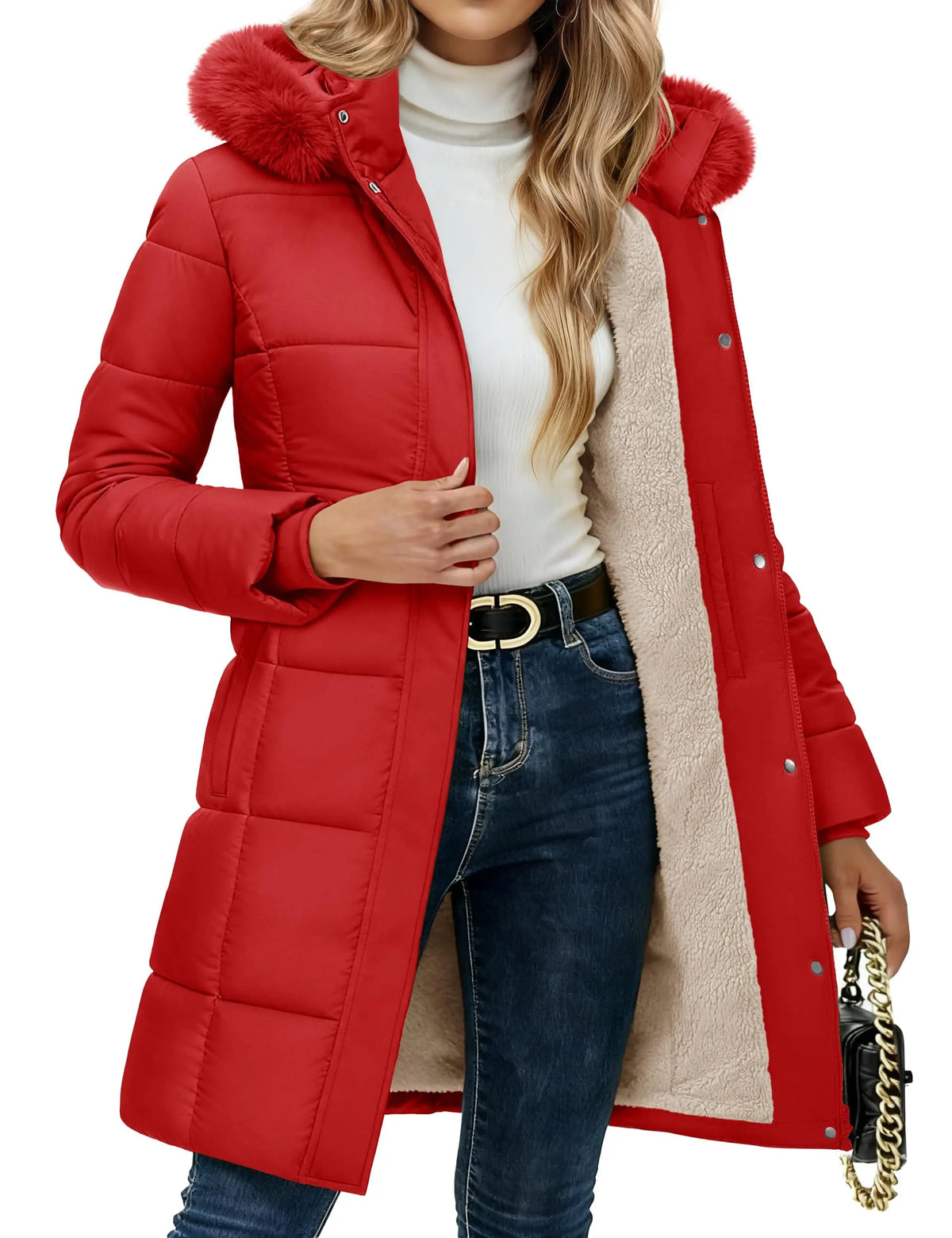 Sherpa Lined Quilted Puffer Parka