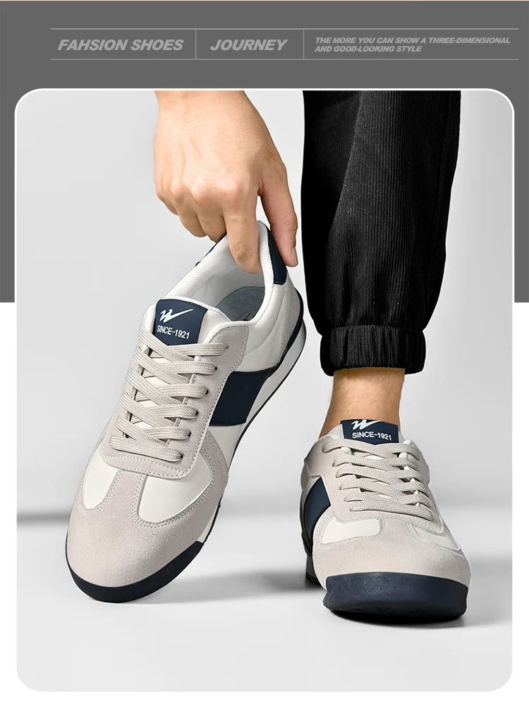2026 Men Retro Sneakers Flat Sole Versatile Casual Shoes Comfortable Daily Footwear Stylish Vintage Men's Footwear