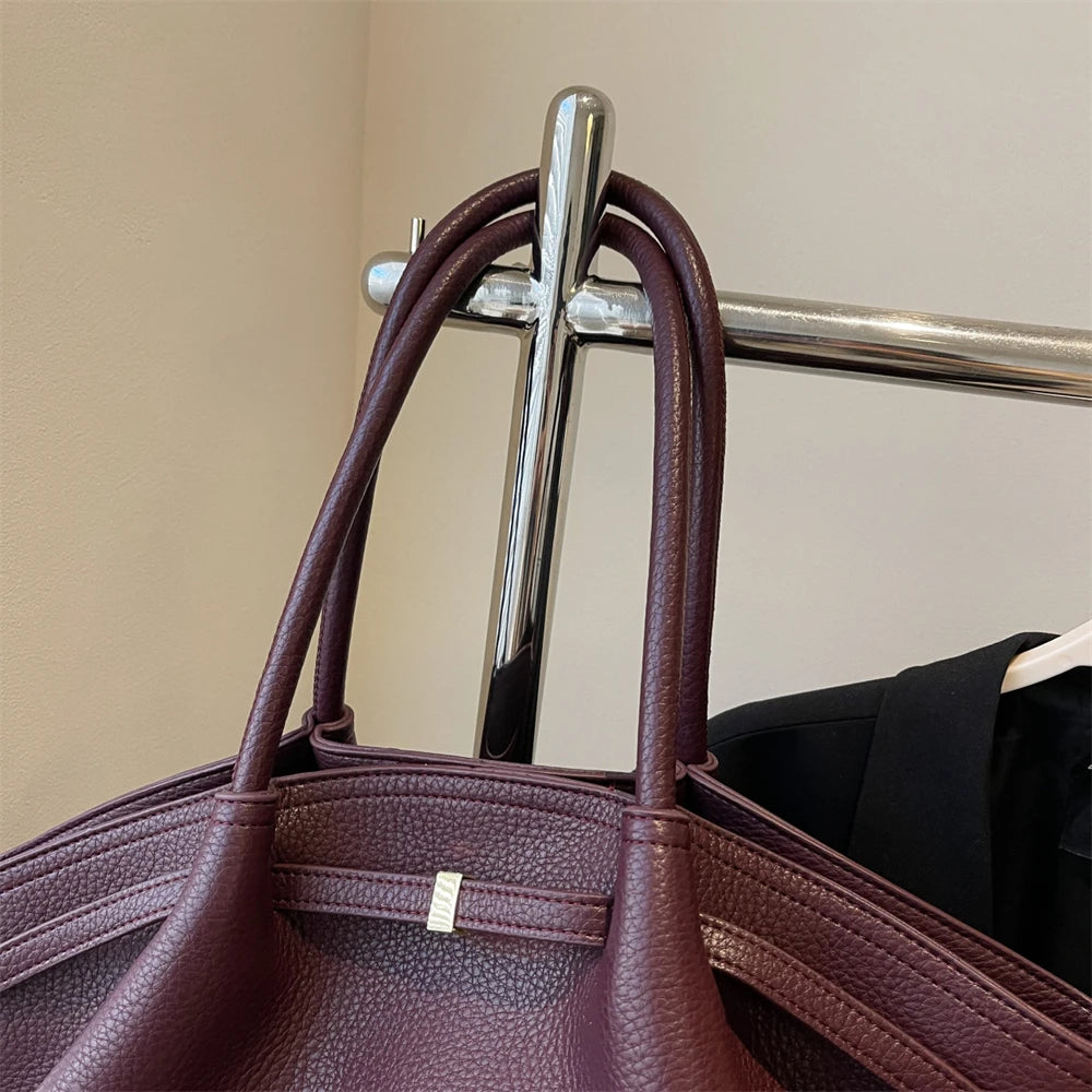 MOODS Lychee Pattern Underarm Shoulder Bags For Women Soft PU Leather Large Capacity Mini Tote Bag 2025 Luxury Designer Handbags