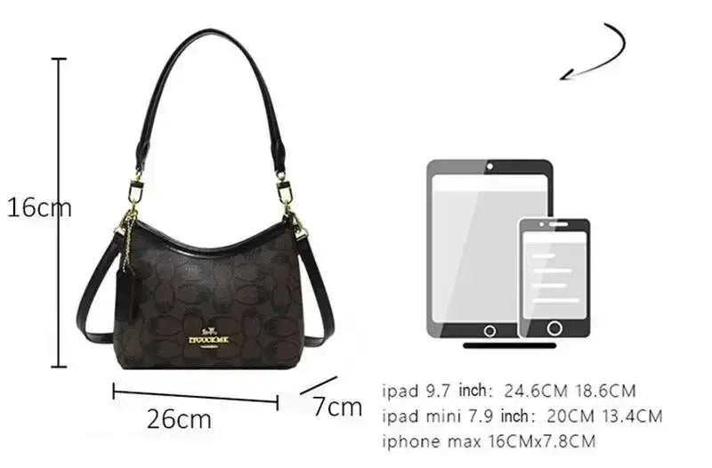 Geometric Print Underarm Crossbody Bag