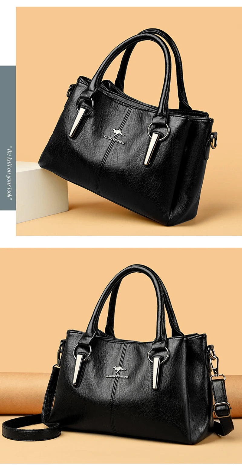 High Quality Cow Leather Ladies Handbags Fashion Luxury Female Messenger Tote Bags Women Genuine Leather Shoulder Crossbody Sac