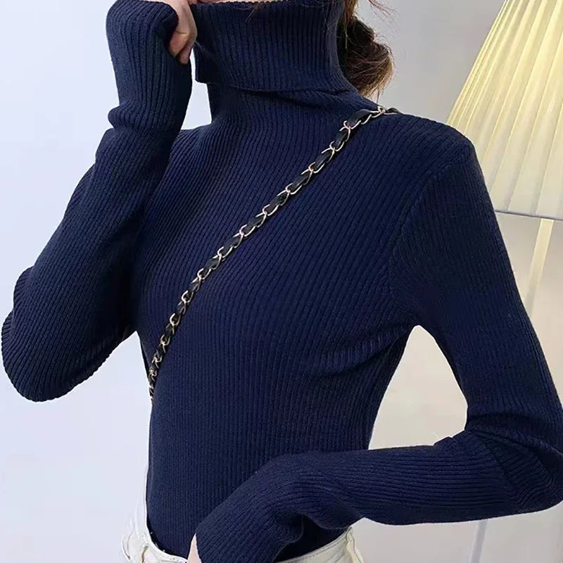 Heliar Women Fall Turtleneck Sweater Knitted Soft Pullovers Cashmere Jumpers Basic Soft Sweaters For Women 2026 Autumn Winter