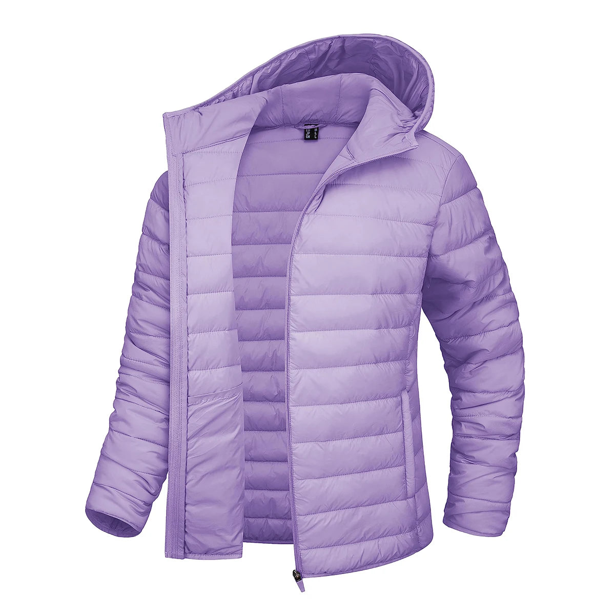 MAGCOMSEN Women's Lightweight Hooded Puffer Jacket Full Zip Quilted Coat Warm Winter Outerwear Casual
