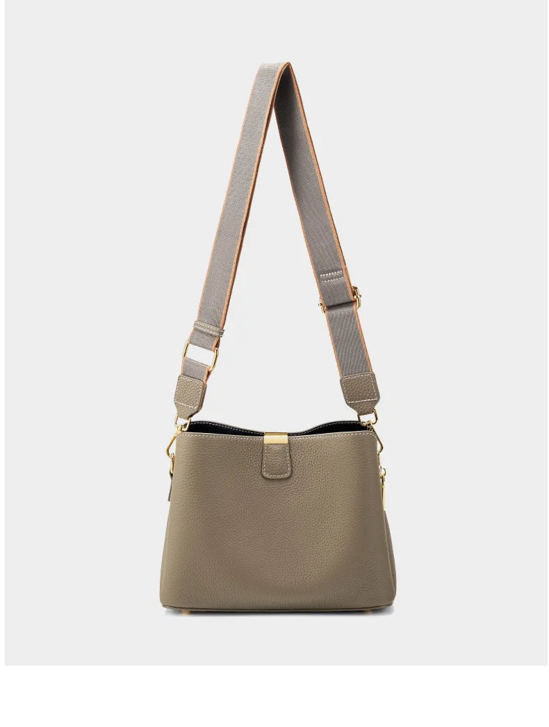 YANATARI Genuine Leather Woman Bag Shoulder Bag Handbags Crossbody Bag Luxury Designer Minimalism Bag Cattle Leather Grey