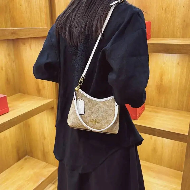Geometric Print Underarm Crossbody Bag