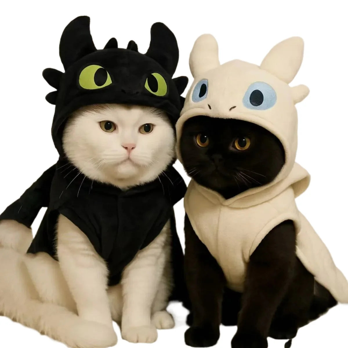 Little Devil Cat Dog Clothes Winter Warm Pet Costume Puppy Kitten Sweater Blue Outfit Anti Hair Loss Soft Fleece Autumn