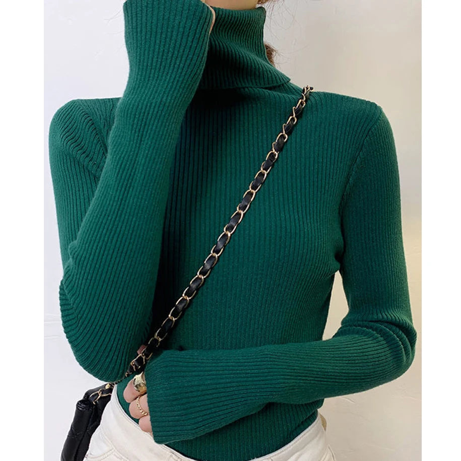 Heliar Women Fall Turtleneck Sweater Knitted Soft Pullovers Cashmere Jumpers Basic Soft Sweaters For Women 2026 Autumn Winter