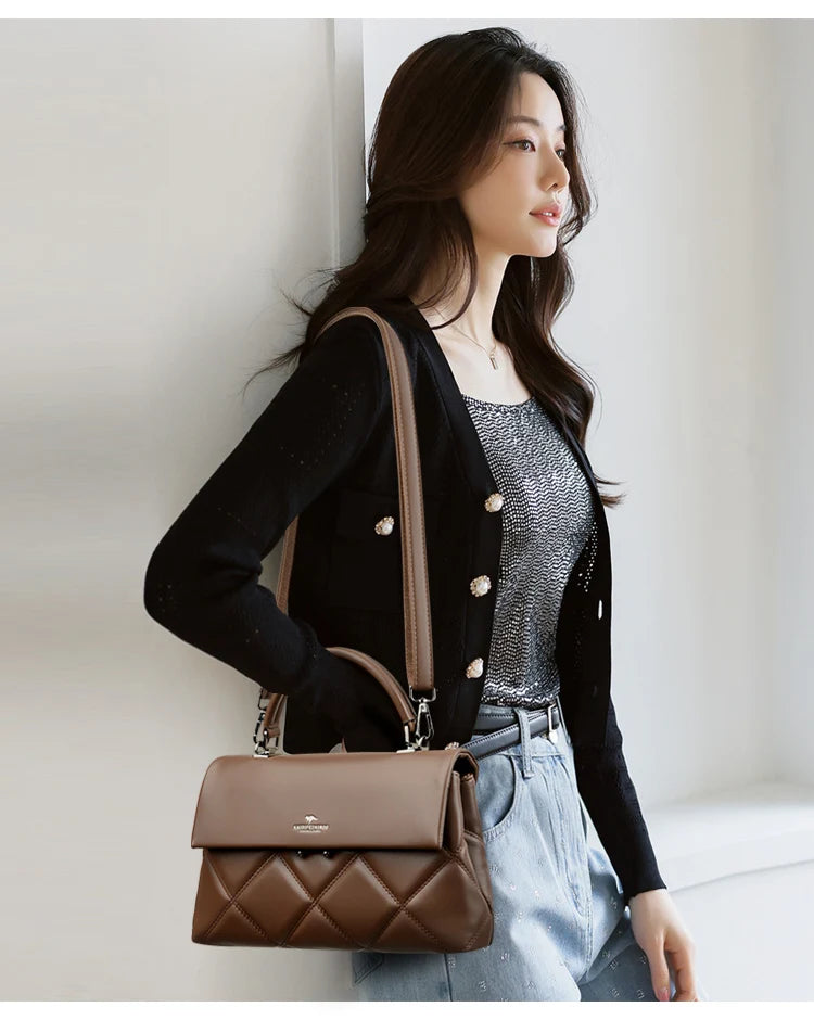 Soft Faux Leather Everyday Crossbody Tote