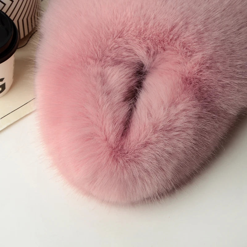 Women's Winter Casual Furry Shoulder Bag Soft Plush Solid Color Clutch Purse Lightweight Female Hobos Handbag