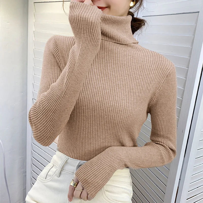 Heliar Women Fall Turtleneck Sweater Knitted Soft Pullovers Cashmere Jumpers Basic Soft Sweaters For Women 2026 Autumn Winter