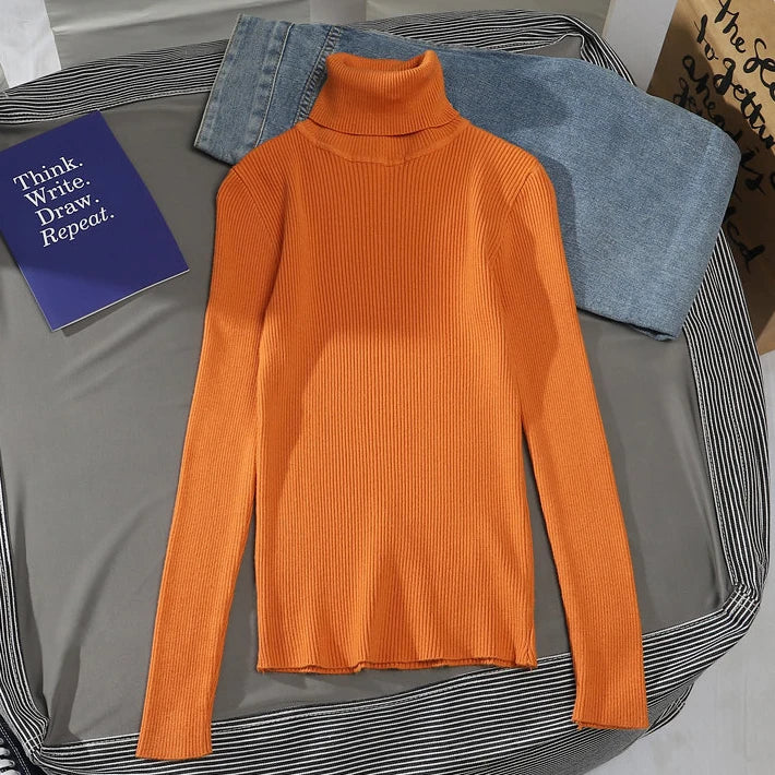 Heliar Women Fall Turtleneck Sweater Knitted Soft Pullovers Cashmere Jumpers Basic Soft Sweaters For Women 2026 Autumn Winter